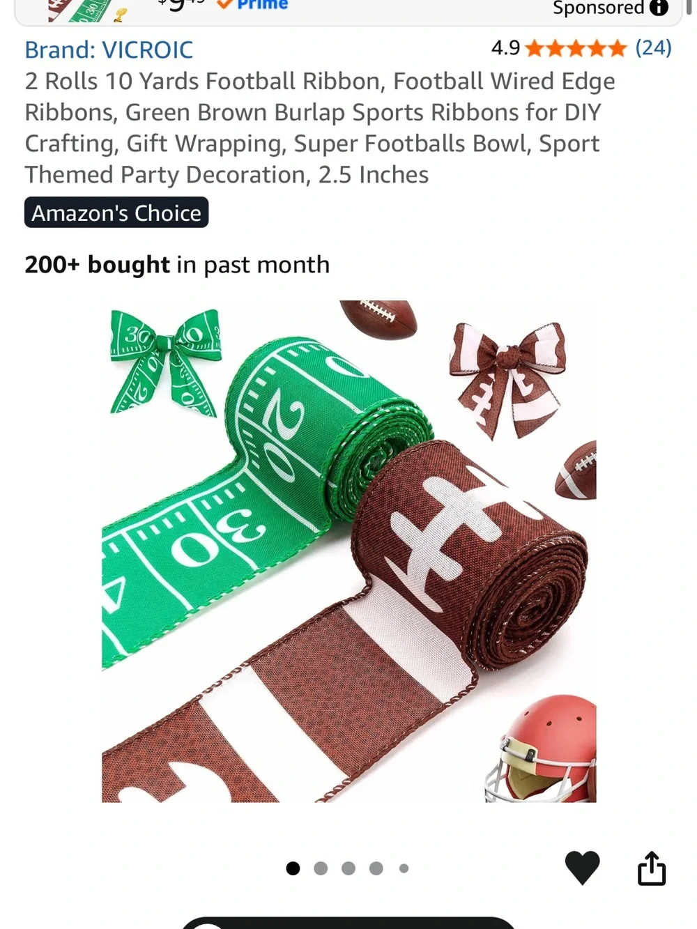 Green Football-Themed Party Ribbon & Garden Flag Set - Home Party Supplies